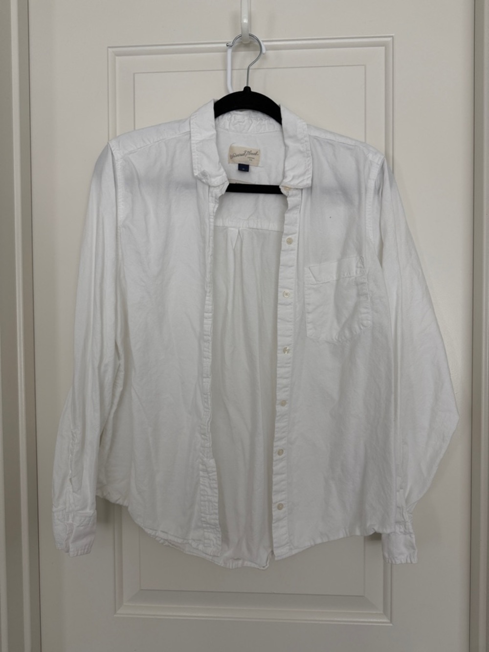 Casual White Button-Down Shirt